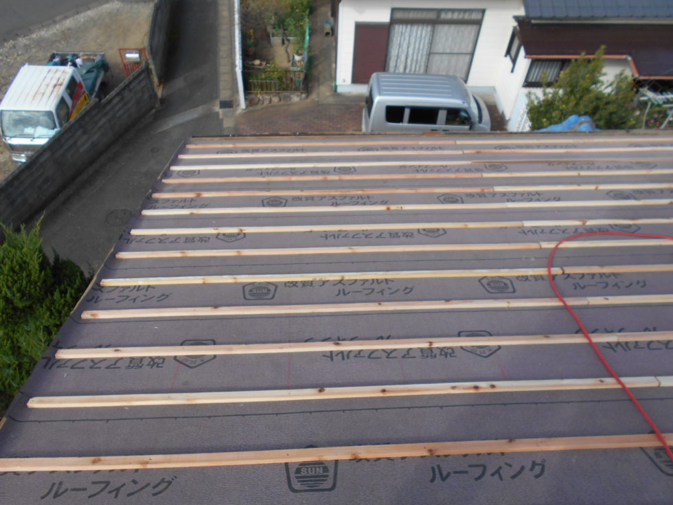 屋根工事 下地木工事 防水シート張替え 福岡県の雨漏りなら雨漏りレスキュー隊